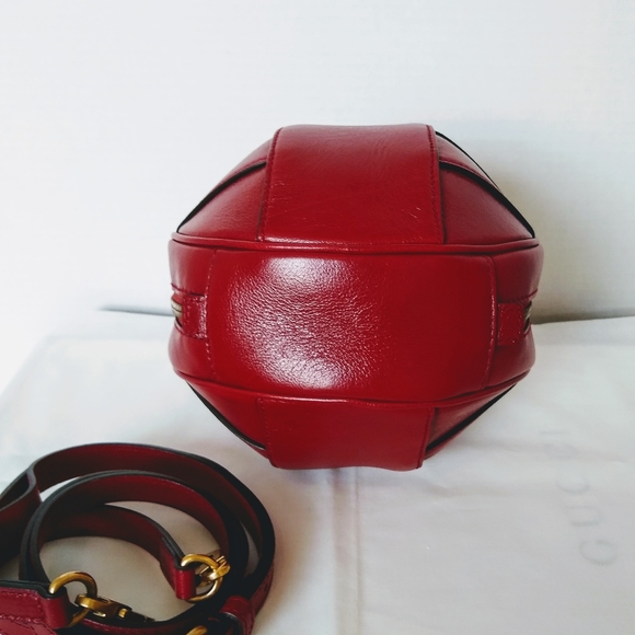 'SOLD' GUCCI Red Mini Tifosa Ball Bag - Authentic NWT - Picture 11 of 16